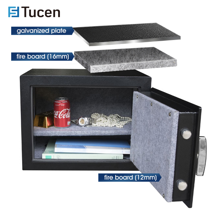 Tucen FP1901E 30 Minutes Fire Protection Electronic Fireproof Hotel Weight Safe Box