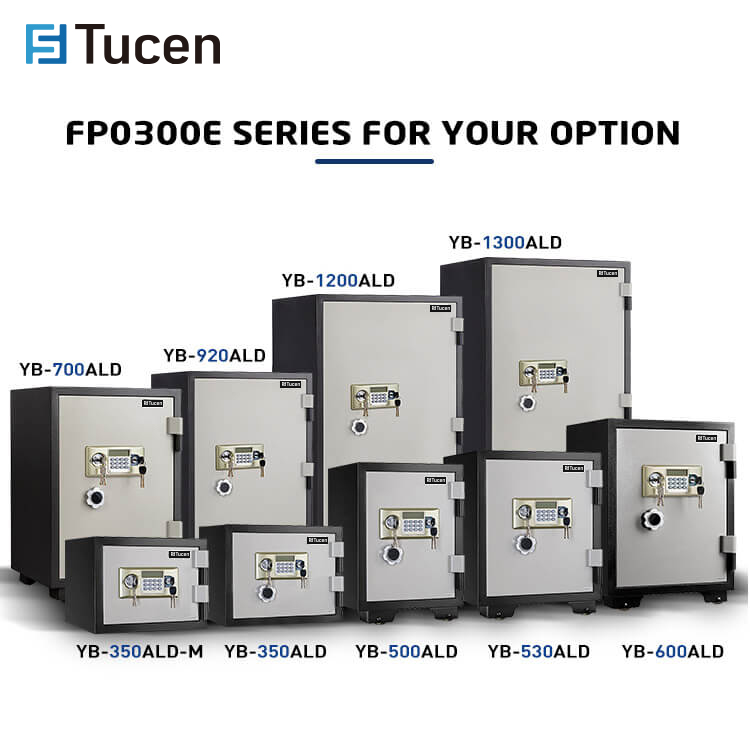 Tucen FP0300M Series Safety Box Fireproof Cabinet Rated Electronic Resistent Fire Proof Booil Safe 60 Minutes Fire Protection