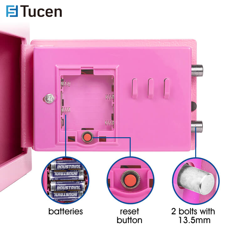E0103E Tucen Mini Cajas Fuertes Colorful Safe Box Digital Electronic Home Security Money Mini Safe Box