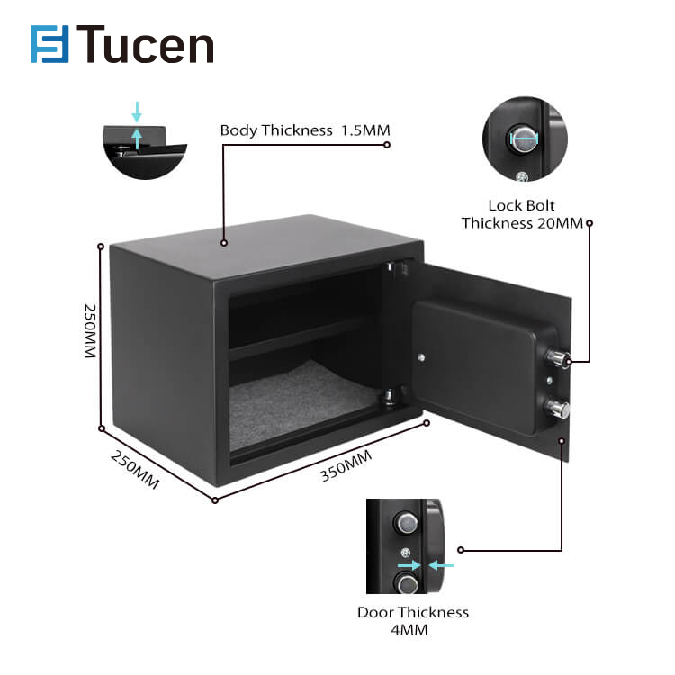 E3100E Series Tucen New Design Guaranteed Quality Proper Price Safe Home Digital Safe For Sale